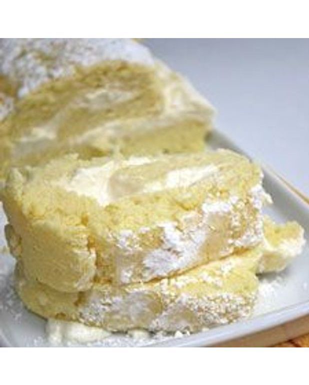 Roule souffle au citron creme de mascarpone