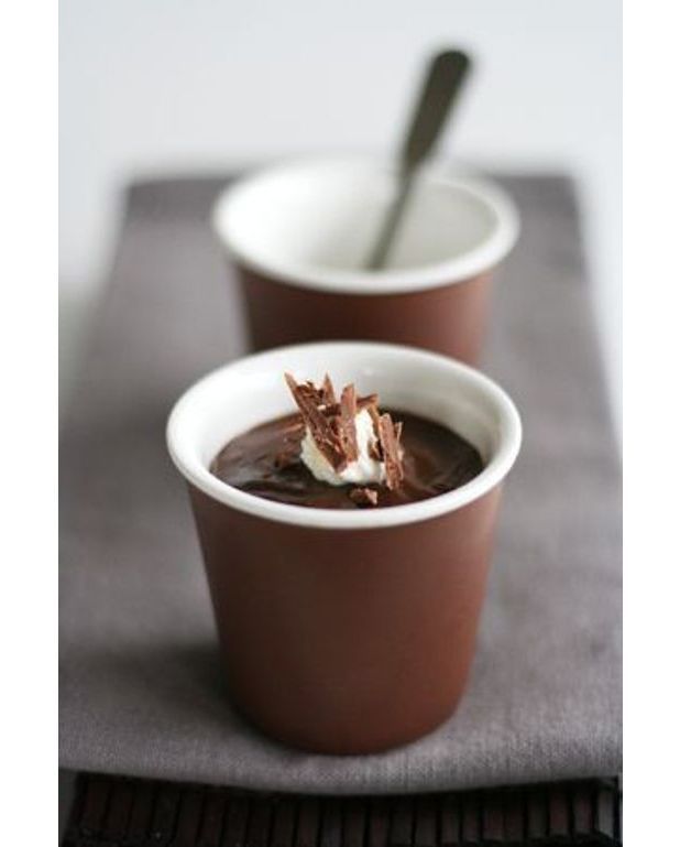 Pots de Crème au Chocolat au Lait et à la Fleur de Sel pour 4 personnes