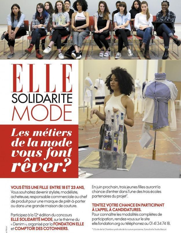 La Fondation ELLE présente la 12e édition du concours ELLE Solidarité Mode