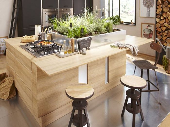 Nos idées décoration pour la cuisine elle décoration Deco cuisine avec table intégrée