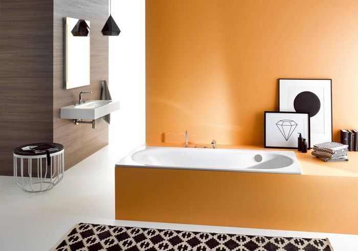 30 idées pour décorer votre salle de bains sans la rénover elle ... Bains Orange décor de salle