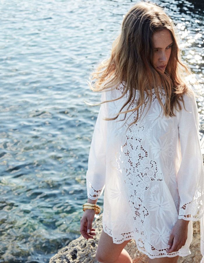 Robe de mariée courte bohème,chic Mango