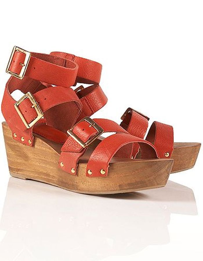 chaussure talon bois