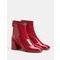 bottines vinyle rouge